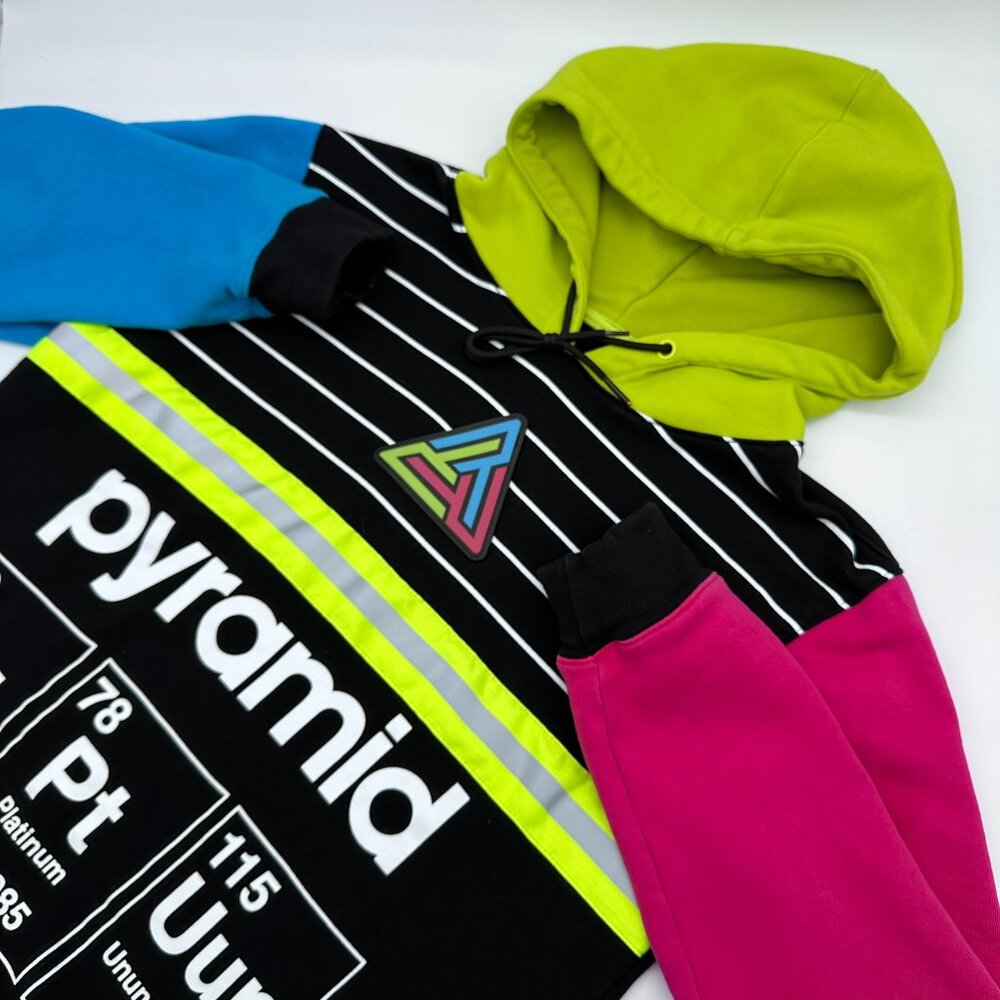 Black Pyramid Men's Pyramid Elements‎ Hoodie Sweatshirt, Size Large, Black/Multi